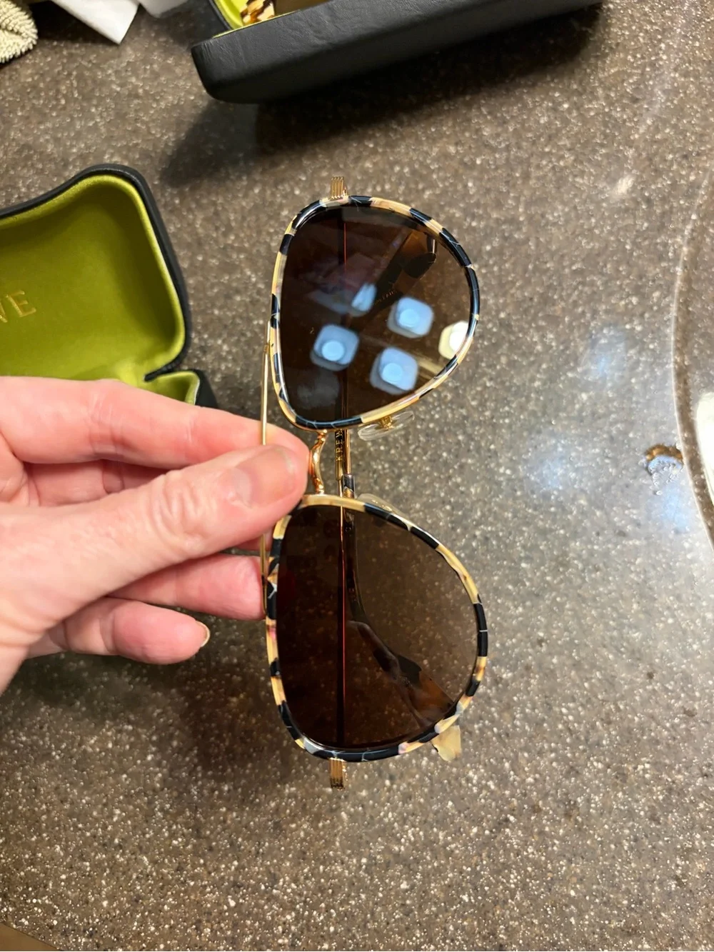 KREWE Coleman (aviators) in Crema 24k